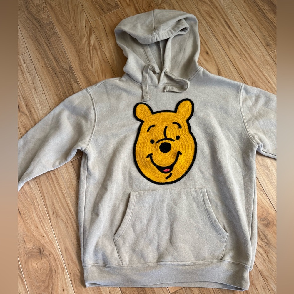 Disney Winnie The Pooh Women's Soft Long Sleeve Hoodie SZ M Sand Color